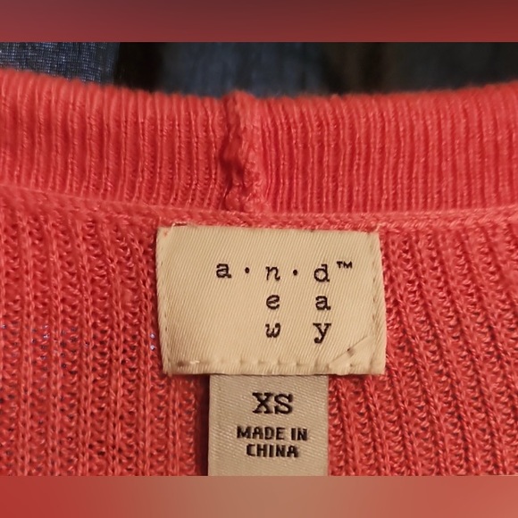 A NEW DAY Women’s Oversized Soft  Relaxed Fir CORAL~PINK Cardigan Sweater XS EUC - Picture 7 of 9